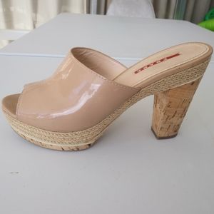 Authentic Prada patent leather clogs